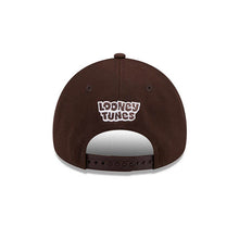Load image into Gallery viewer, San Diego Padres New Era MLB 9FORTY 940 Adjustable A-Frame Cap Hat Dark Brown Crown/Visor White Script Logo Diamond Side Patch (Looney Tunes)
