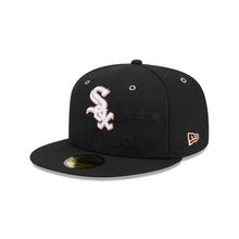 Load image into Gallery viewer, Chicago White Sox New Era MLB 59FIFTY 5950 Fitted Cap Hat Black Crown/Visor White/Metallic Brown Logo 2026 All-Star Game Side Patch
