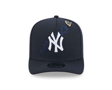 Load image into Gallery viewer, New York Yankees New Era MLB 9FIFTY 950 Snapback A-Frame Cap Hat Navy Blue Crown/Visor White Logo With Landmark Gray UV
