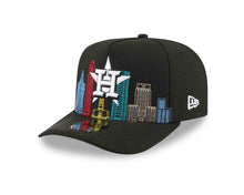 Load image into Gallery viewer, Houston Astros New Era MLB 9FIFTY 950 Snapback A-Frame Cap Hat Black Crown/Visor White/Black Logo With Skyline Gray UV 
