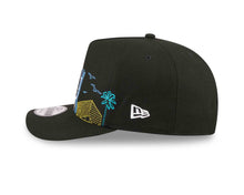 Load image into Gallery viewer, Los Angeles Dodgers New Era MLB 9FIFTY 950 Snapback A-Frame Cap Hat Black Crown/Visor Black/White Logo With Skyline Gray UV 
