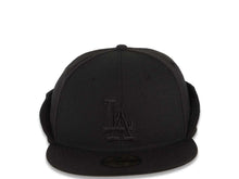 Load image into Gallery viewer, Los Angeles Dodgers New Era MLB 59FIFTY 5950 Fitted Cleencut Cap Hat Black Crown/Visor Black Logo 
