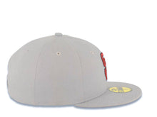 Load image into Gallery viewer, San Diego Padres New Era MLB 59FIFTY 5950 Fitted Cap Hat Gray Crown/Visor Cardinal/Black Logo

