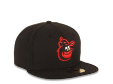 Load image into Gallery viewer, Baltimore Orioles New Era MLB 59FIFTY 5950 Fitted Cap Hat Black Crown/Visor Red/Black/White Logo
