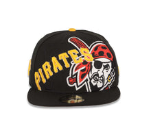 Load image into Gallery viewer, Pittsburgh Pirates New Era MLB 59FIFTY 5950 Fitted Cap Hat Black Crown/Visor Team Color Logo (3 Count)

