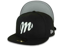 Load image into Gallery viewer, Mexican Diablos New Era 59FIFTY 5950 Fitted Cap Hat Black Crown/Visor White Logo Gray UV
