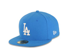 Load image into Gallery viewer, Los Angeles Dodgers New Era MLB 59FIFTY 5950 Fitted Cap Hat Light Blue Crown/Visor White Logo
