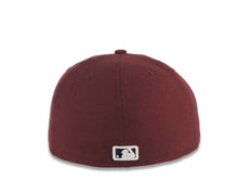 Load image into Gallery viewer, Los Angeles Dodgers New Era MLB 59FIFTY 5950 Fitted Cap Hat Maroon Crown/Visor Black/White Logo (Chenille)
