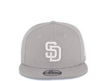 Load image into Gallery viewer, San Diego Padres New Era MLB 9FIFTY 950 Snapback Cap Hat Gray Crown/Visor White Logo
