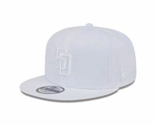 Load image into Gallery viewer, San Diego Padres New Era MLB 9FIFTY 950 Snapback Cap Hat White Crown/Visor White Logo
