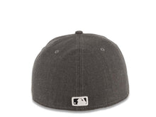 Load image into Gallery viewer, Chicago Cubs New Era MLB 59FIFTY 5950 Fitted Heather Cap Hat Gray Crown/Visor Black/White Logo
