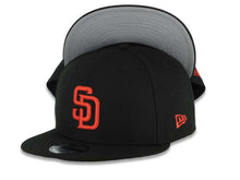 Load image into Gallery viewer, San Diego Padres New Era MLB 9FIFTY 950 Snapback Cap Hat Black Crown/Visor Red Logo Gray UV
