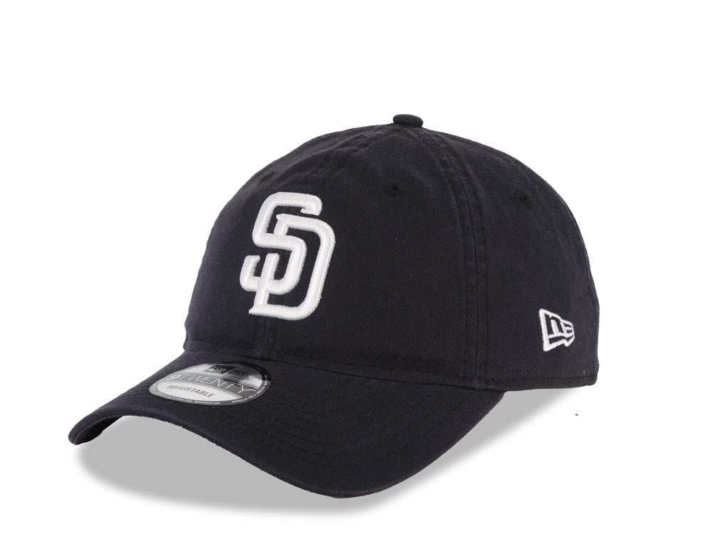 San Diego Padres New Era MLB 9TWENTY 920 Adjustable Cap Hat Navy Blue Crown/Visor White Logo