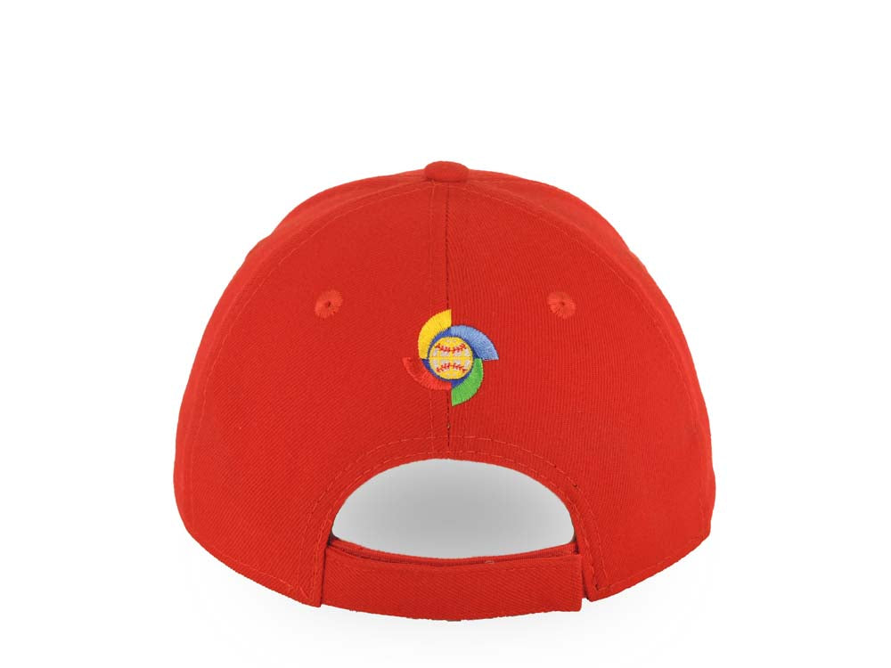 USA WBC New Era 9FORTY 940 Adjustable Cap Hat Red Crown/Visor Team
