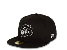 Load image into Gallery viewer, Charros de Jalisco New Era LMP 59FIFTY 5950 Fitted Cap Hat Black Crown/Visor Black/White Logo Gray UV
