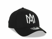 Load image into Gallery viewer, Aguilas de Mexicali New Era 39THIRTY 3930 Flexfit Cap Hat Black Crown/Visor White Logo 
