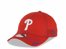 Load image into Gallery viewer, Philadelphia Phillies New Era MLB 39THIRTY 3930 Neo Flexfit Trucker/Mesh Cap Hat Red Crown/Visor White Logo 
