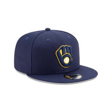 Load image into Gallery viewer, Milwaukee Brewers New Era MLB 9FIFTY 950 Snapback Cap Hat Navy Blue Crown/Visor Team Color Logo
