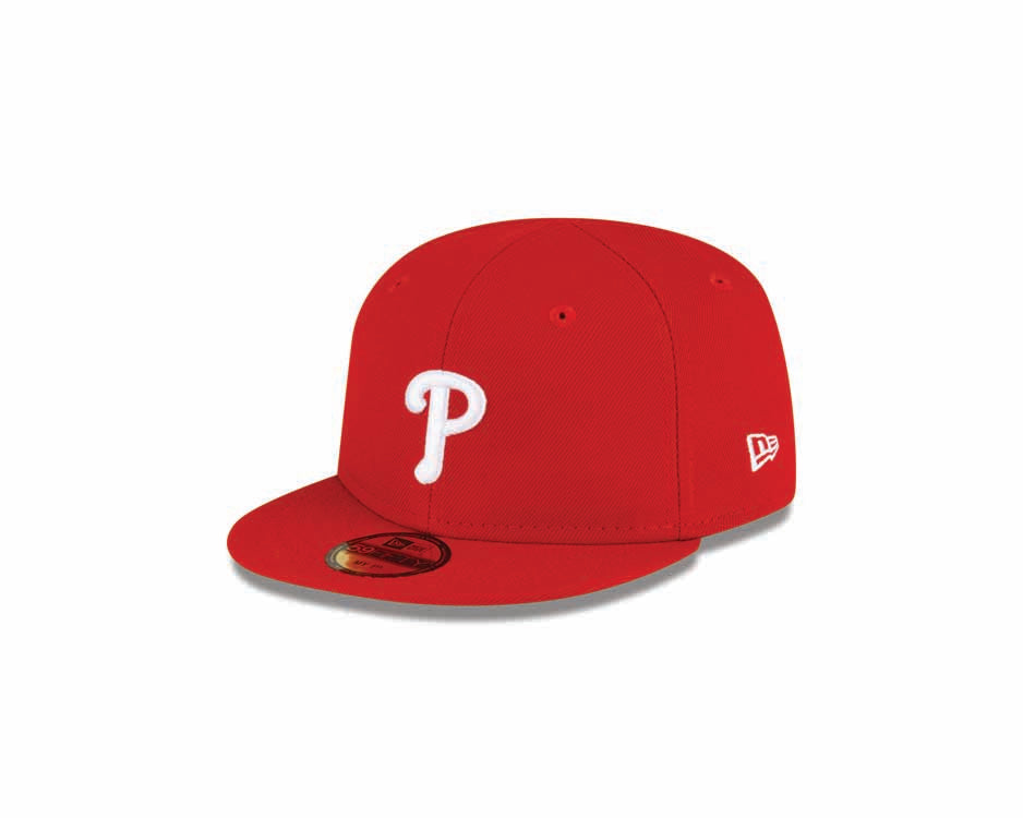 (Infant) Philadelphia Phillies New Era MLB 59FIFTY 5950 Fitted Cap Hat Red Crown/Visor White Logo (My 1st First)