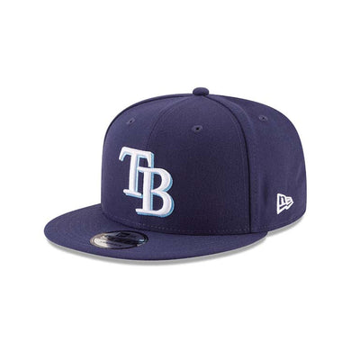 Tampa Bay Rays New Era MLB 9FIFTY 950 Snapback Cap Hat Navy Blue Crown/Visor White/Sky Blue Logo