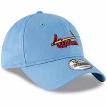 Load image into Gallery viewer, St. Louis Cardinals New Era MLB 9TWENTY 920 Adjustable Cap Hat Sky Blue Crown/Visor Red/Yellow/Black Logo
