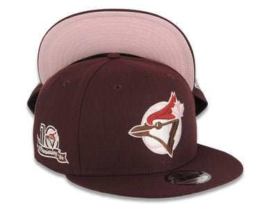 Toronto Blue Jays New Era MLB 9FIFTY 950 Snapback Cap Hat Maroon Crown/Visor Maroon/Pink/Brown Logo Pink UV