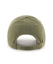 Load image into Gallery viewer, Los Angeles Dodgers &#39;47 Brand MLB Clean Up Adjustable Cap Hat Olive Green Crown/Visor White Logo
