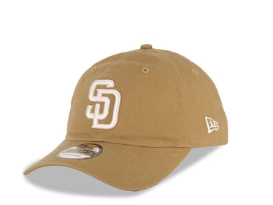 San Diego Padres New Era MLB 9TWENTY 920 Adjustable Cap Hat Khaki Crown/Visor White Logo