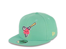 Load image into Gallery viewer, (City Connect Colors) San Diego Padres New Era MLB 59FIFTY 5950 Fitted Cap Hat Light Teal Crown/Visor Magenta/Yellow Swinging Friar Logo Stadium Side Patch
