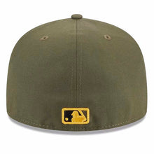 Load image into Gallery viewer, New York Yankees New Era MLB 59FIFTY 5950 Fitted Cap Hat Olive Green Crown/Visor Black Logo (2023 Armed Forces Day)
