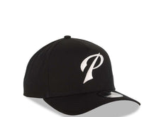 Load image into Gallery viewer, San Diego Padres New Era MLB 9FORTY 940 Adjustable A-Frame Cap Hat Black Crown/Visor White Script P Logo Gray UV
