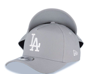 Los Angeles Dodgers New Era MLB 9FORTY 940 Adjustable A-Frame Cap Hat Gray Crown/Visor White Logo Gray UV