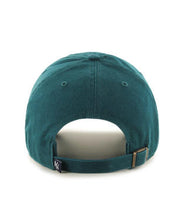 Load image into Gallery viewer, New York Yankees &#39;47 Brand MLB Clean Up Adjustable Cap Hat Dark Green Crown/Visor White Logo
