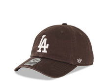 Load image into Gallery viewer, Los Angeles Dodgers &#39;47 Brand MLB Clean Up Adjustable Cap Hat Brown Crown/Visor White Logo
