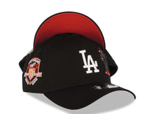 Load image into Gallery viewer, Los Angeles Dodgers New Era MLB 9FIFTY 950 A-Frame Adjustable Snapback Cap Hat Black Crown/Visor White Logo With Palm Tree 50th Anniversary Side Patch
