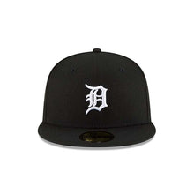 Load image into Gallery viewer, Detroit Tigers New Era MLB 59FIFTY 5950 Fitted Cap Hat Black Crown/Visor White Logo
