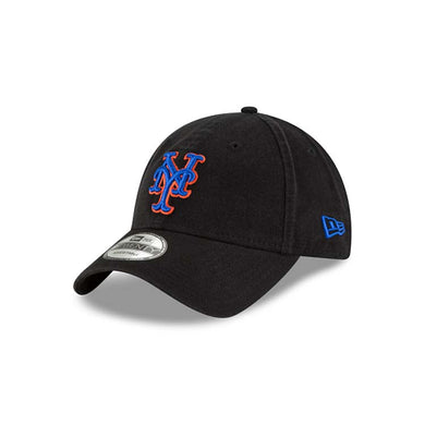 New York Mets New Era MLB 9TWENTY 920 Adjustable Cap Hat Black Crown/Visor Royal Blue/Orange Logo