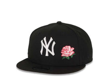 Load image into Gallery viewer, New York Yankees New Era MLB 9FIFTY 950 Snapback Cap Hat Black Crown/Visor White Logo With Rose 2000 Subway Series Side Patch Pink UV
