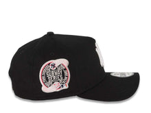 Load image into Gallery viewer, New York Yankees New Era MLB 9FORTY 940 Adjustable A-Frame Cap Hat Black Crown/Visor White Logo With Rose 2000 Subway Series Side Patch Pink UV
