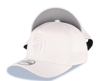 Load image into Gallery viewer, San Diego Padres New Era MLB 9FORTY 940 Adjustable A-Frame Cap Hat White Crown/Visor White Logo Gray UV
