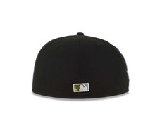 Load image into Gallery viewer, Los Angeles Dodgers New Era MLB 59FIFTY 5950 Fitted Cap Hat Black Crown/Visor White Logo With Rose 50th Anniversary Side Patch Sky Blue UV
