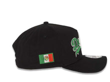 Load image into Gallery viewer, Los Angeles Dodgers New Era MLB 9FORTY 940 A-Frame Adjustable Cap Hat Black Crown/Visor Green/White/Yellow Script/Text Logo Mexico Flag Side Patch
