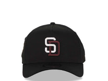 Load image into Gallery viewer, San Diego Padres New Era MLB 9FORTY 940 Adjustable A-Frame Cap Hat Black Crown/Visor White/Maroon Logo 1992 All-Star Game Side Patch Green UV
