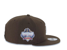 Load image into Gallery viewer, Los Angeles Dodgers New Era MLB 9FIFTY 950 Snapback Cap Hat Brown Crown/Visor White Upside Down Logo 40th Anniversary Side Patch Gray UV
