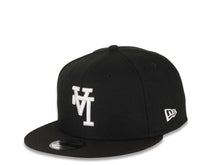 Load image into Gallery viewer, Los Angeles Dodgers New Era MLB 9FIFTY 950 Snapback Cap Hat Black Crown/Visor White Upside Down Logo 60th Anniversary Side Patch Gray UV
