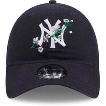 Load image into Gallery viewer, New York Yankees New Era MLB 9TWENTY 920 Adjustable Cap Hat Navy Blue Crown/Visor White Logo (Game Day Bloom Flower)
