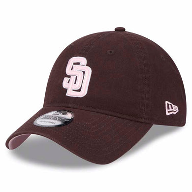 San Diego Padres New Era MLB 9TWENTY 920 Adjustable Cap Hat Brown Crown/Visor Pink/White Logo (Mother's Day)