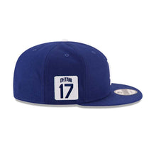 Load image into Gallery viewer, Los Angeles Dodgers New Era MLB 9FIFTY 950 Snapback Cap Hat Royal Blue Crown/Visor White Logo Shohei Ohtani 17 Side Patch
