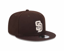 Load image into Gallery viewer, San Diego Padres New Era MLB 9FIFTY 950 Snapback Cap Hat Brown Crown/Visor Gray/White Logo
