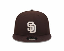 Load image into Gallery viewer, San Diego Padres New Era MLB 9FIFTY 950 Snapback Cap Hat Brown Crown/Visor Gray/White Logo
